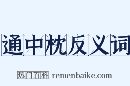 通中枕反义词是什么意思的图片
